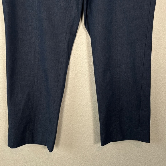 Talbots plus size 20W Portland Trouser blue dark was cotton stretch career wear - Picture 3 of 7